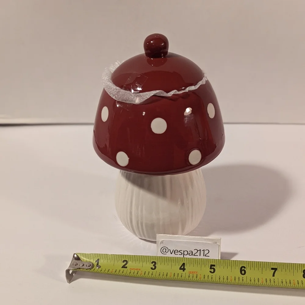 Target Bullseye Playground Mushroom Red Jar Canister Fall Harvest Decor